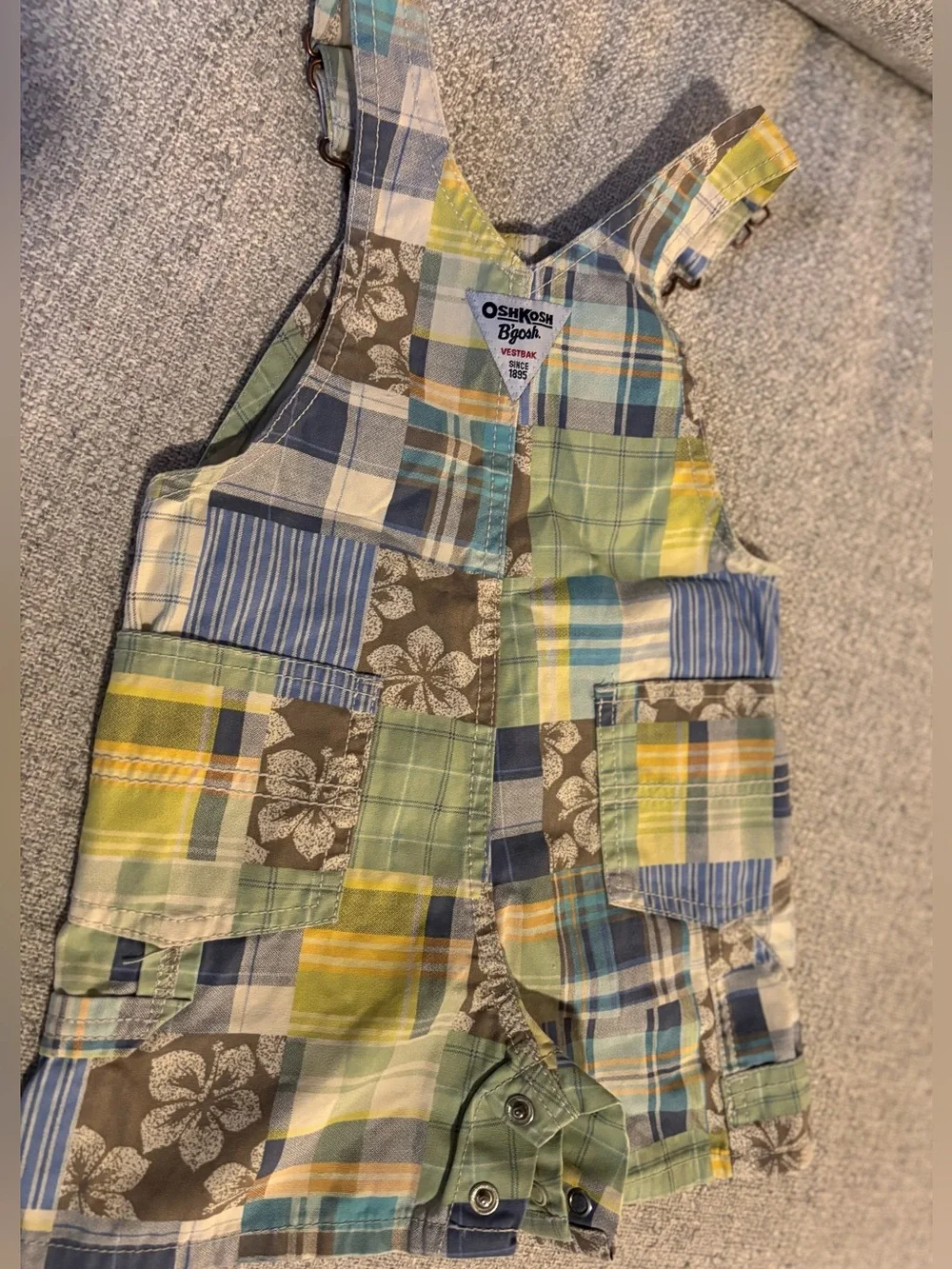 NWOT Oshkosh Plaid Overalls